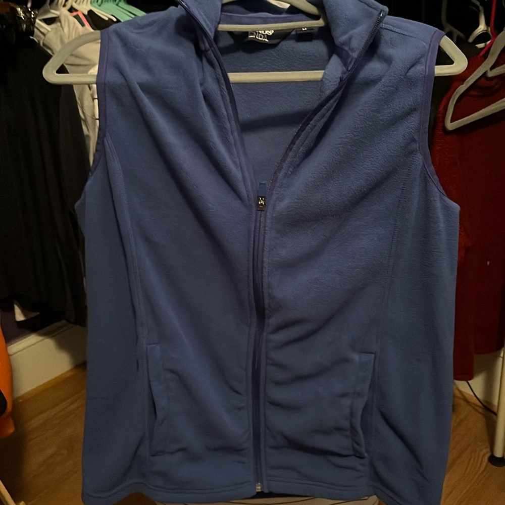 Lands’ End blue fleece vest